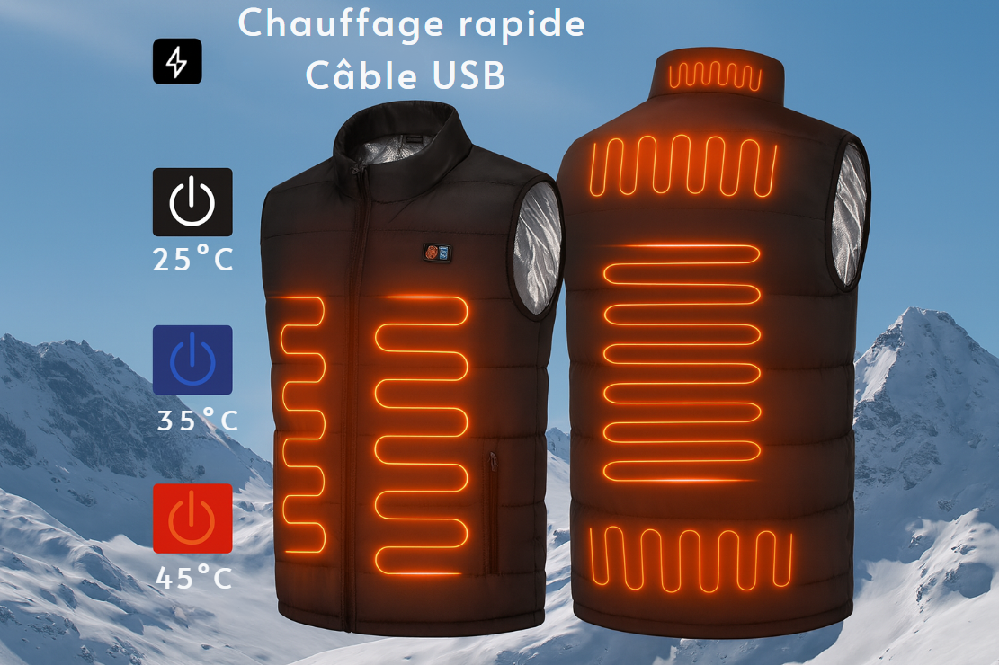 Gilet Chauffant Électrique