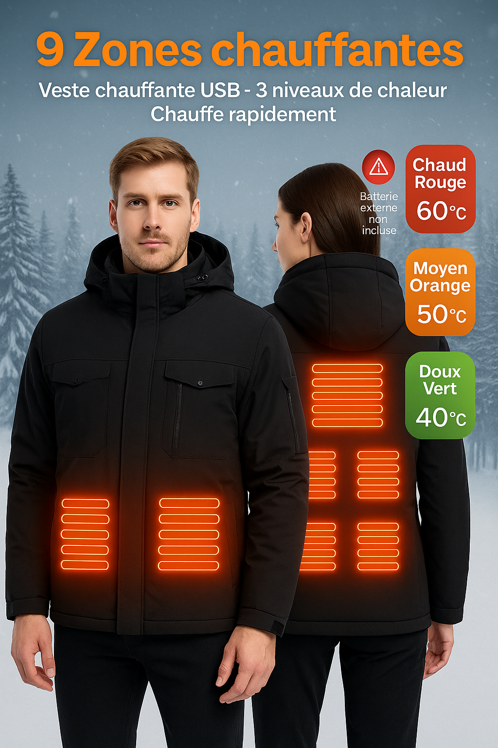 Parka Chauffante 9 Zones
